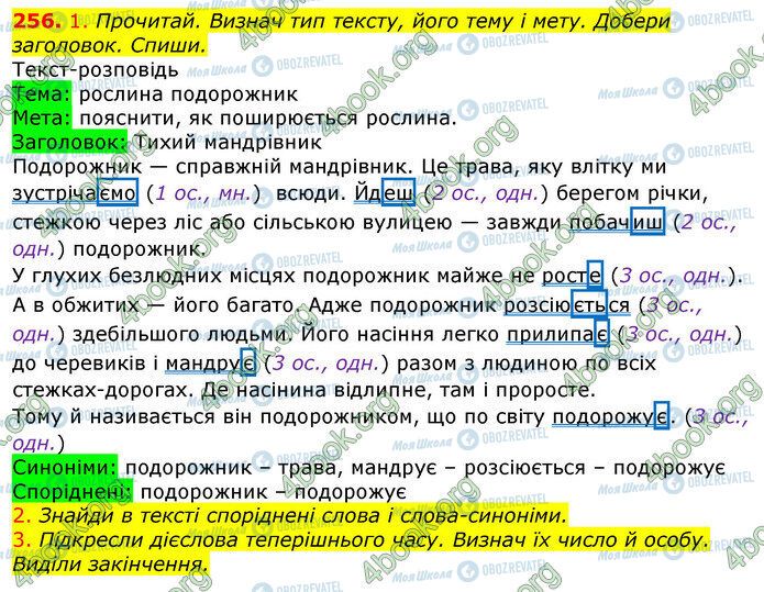 ГДЗ Українська мова 4 клас сторінка 256